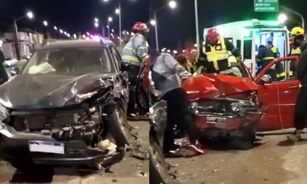 Impactante accidente en Ruta 22: una persona quedó atrapada dentro de un vehículo