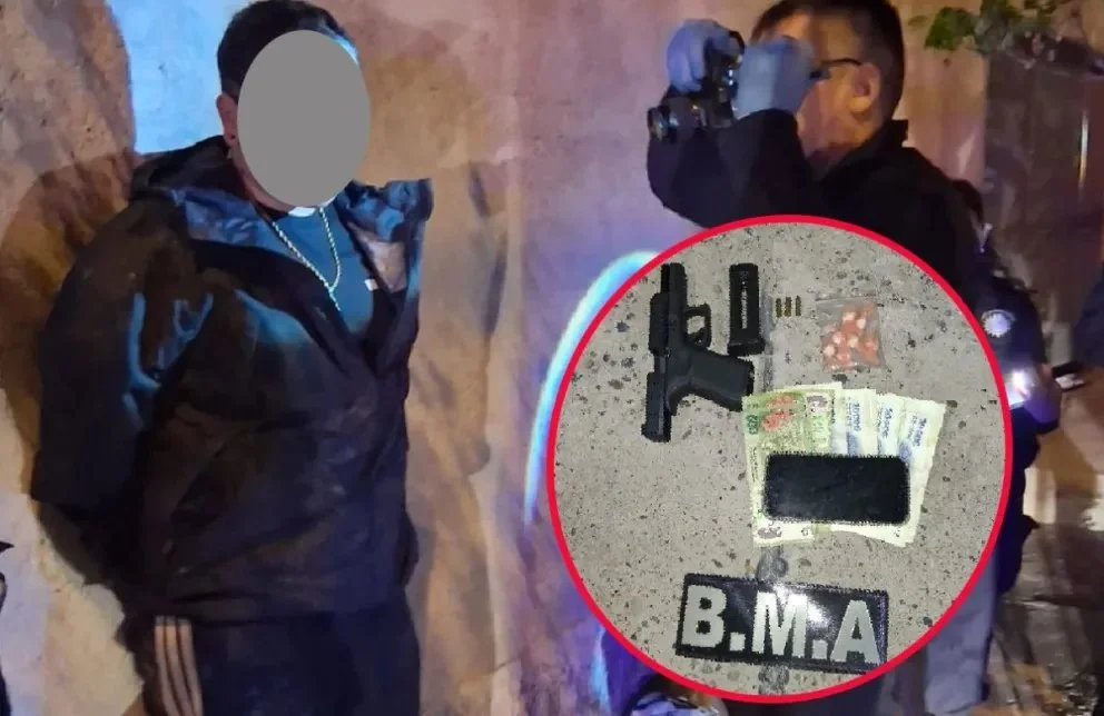 Persecución en Roca: secuestraron una Glock y cocaína