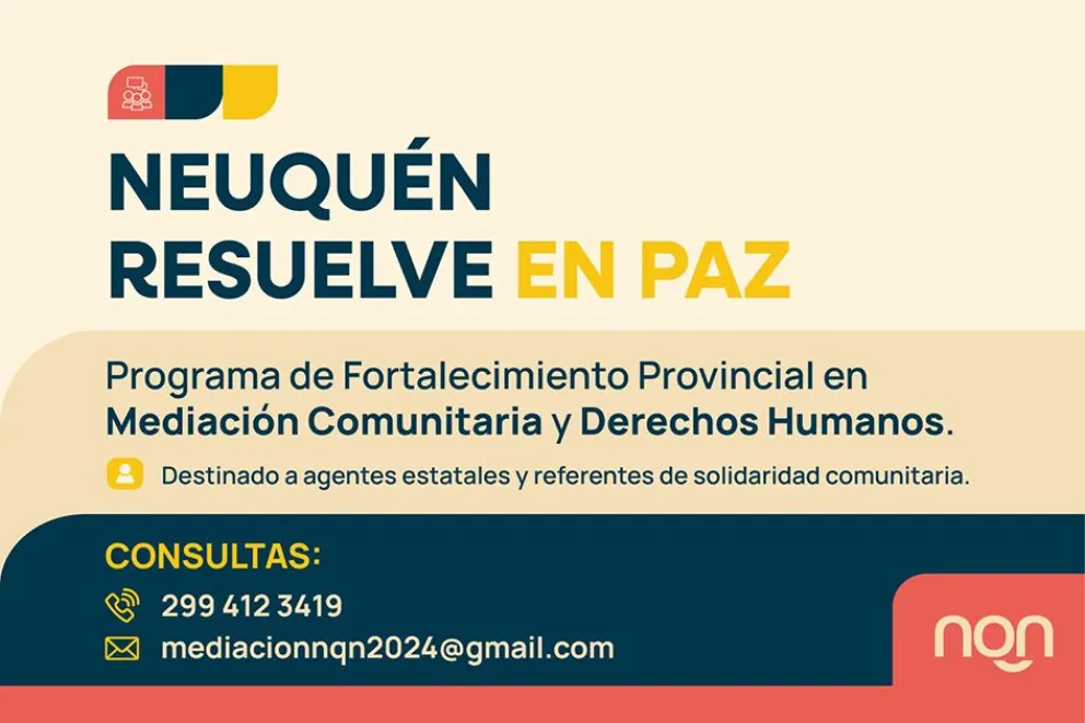 Neuquén resuelve en paz: formación provincial en mediación comunitaria