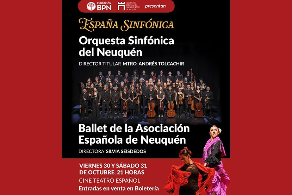 España sinfónica: La orquesta y el ballet, en el Cine Teatro Español de Neuquén
