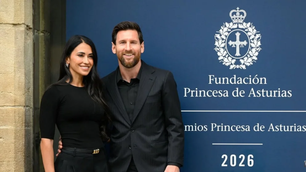 Leo Messi y Antonela Rocuzzo deslumbraron con sus elegantes looks en los Premios Princesa de Asturias