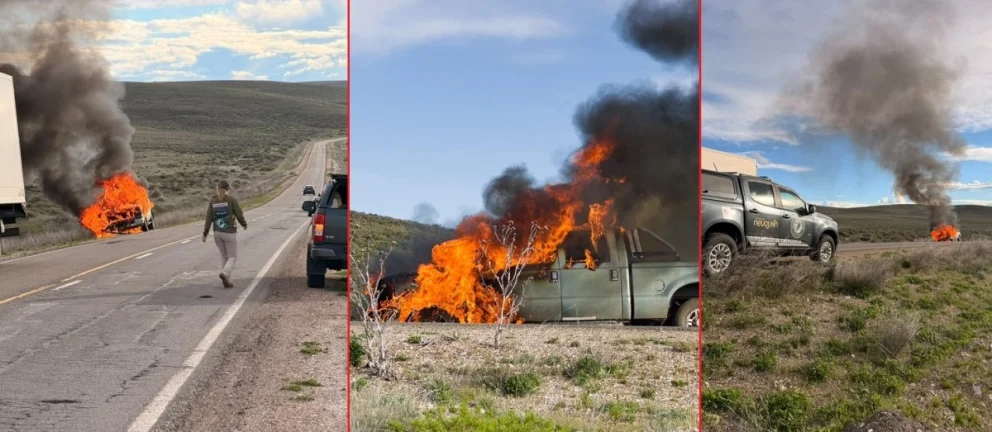Se incendió una camioneta en la Ruta 237 y no hubo heridos Se incendió una camioneta en la Ruta 237 y no hubo heridos