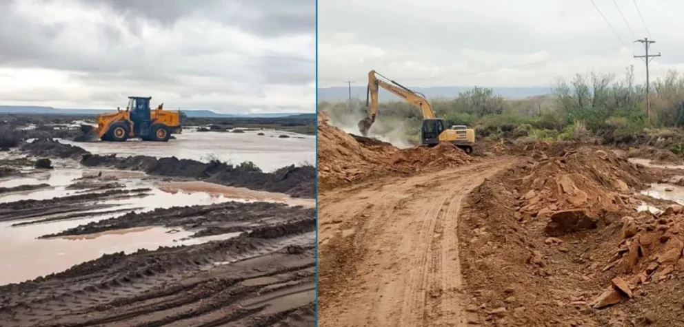 Temporal en Neuquén: despliegan maquinaria en varias localidades y refuerzan el servicio de agua potable