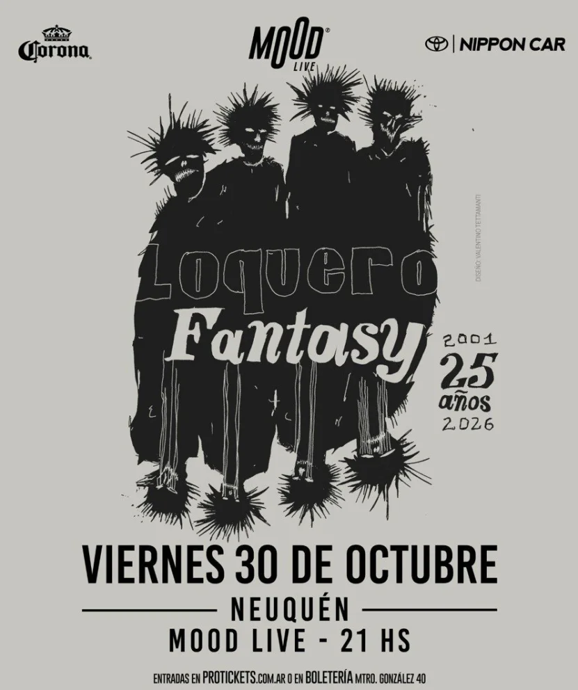 Loquero en Neuquén: celebra los 25 años de Fantasy en Mood Live