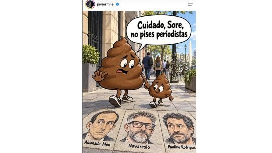 Después de pedir que sean “quemados en la hoguera”, Milei le dice a “Sore” que no pise periodistas