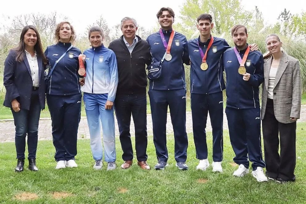 Figueroa recibió a parte de la delegación neuquina que participó en los Juegos Suramericanos