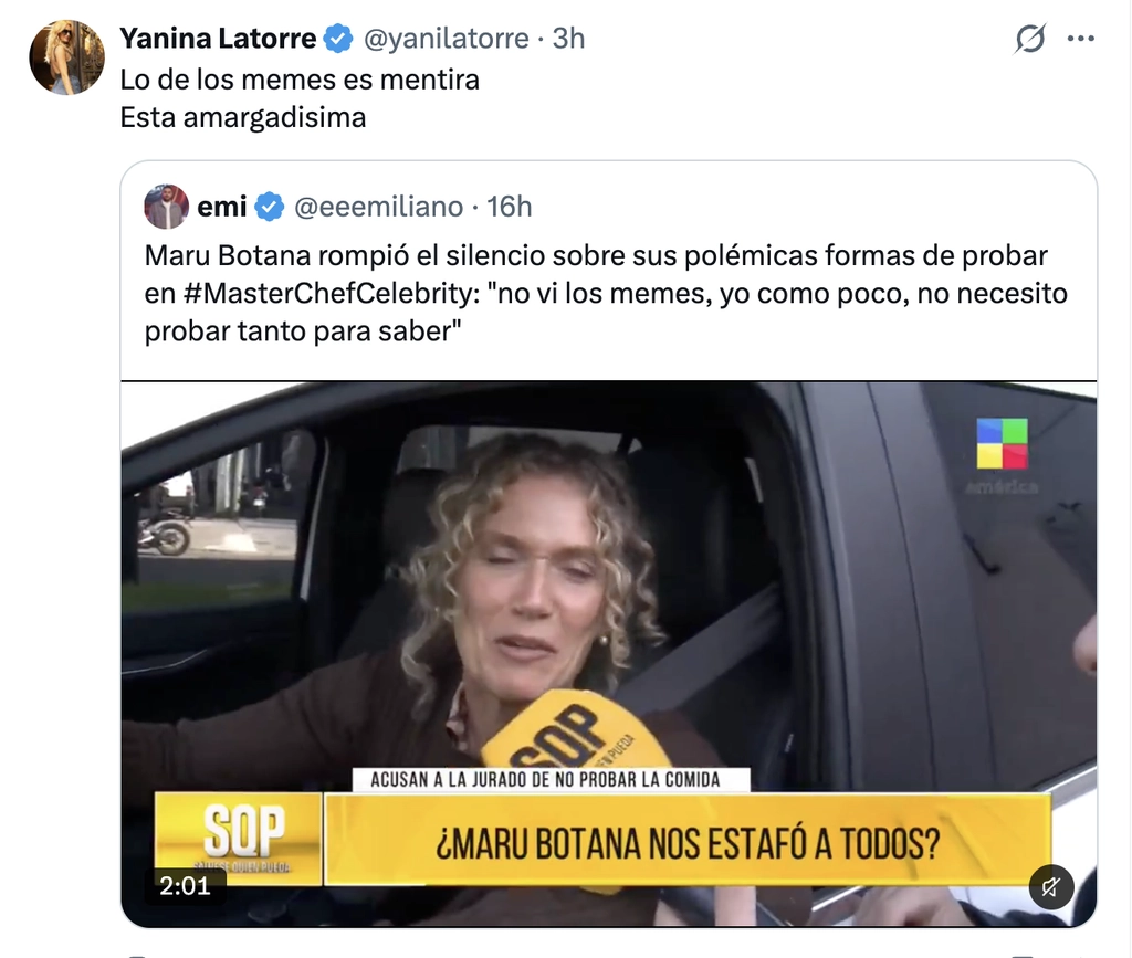 Yanina Latorre destapó la cruda verdad que oculta Maru Botana tras el escándalo de burlas que estalló en MasterChef Celebrity
